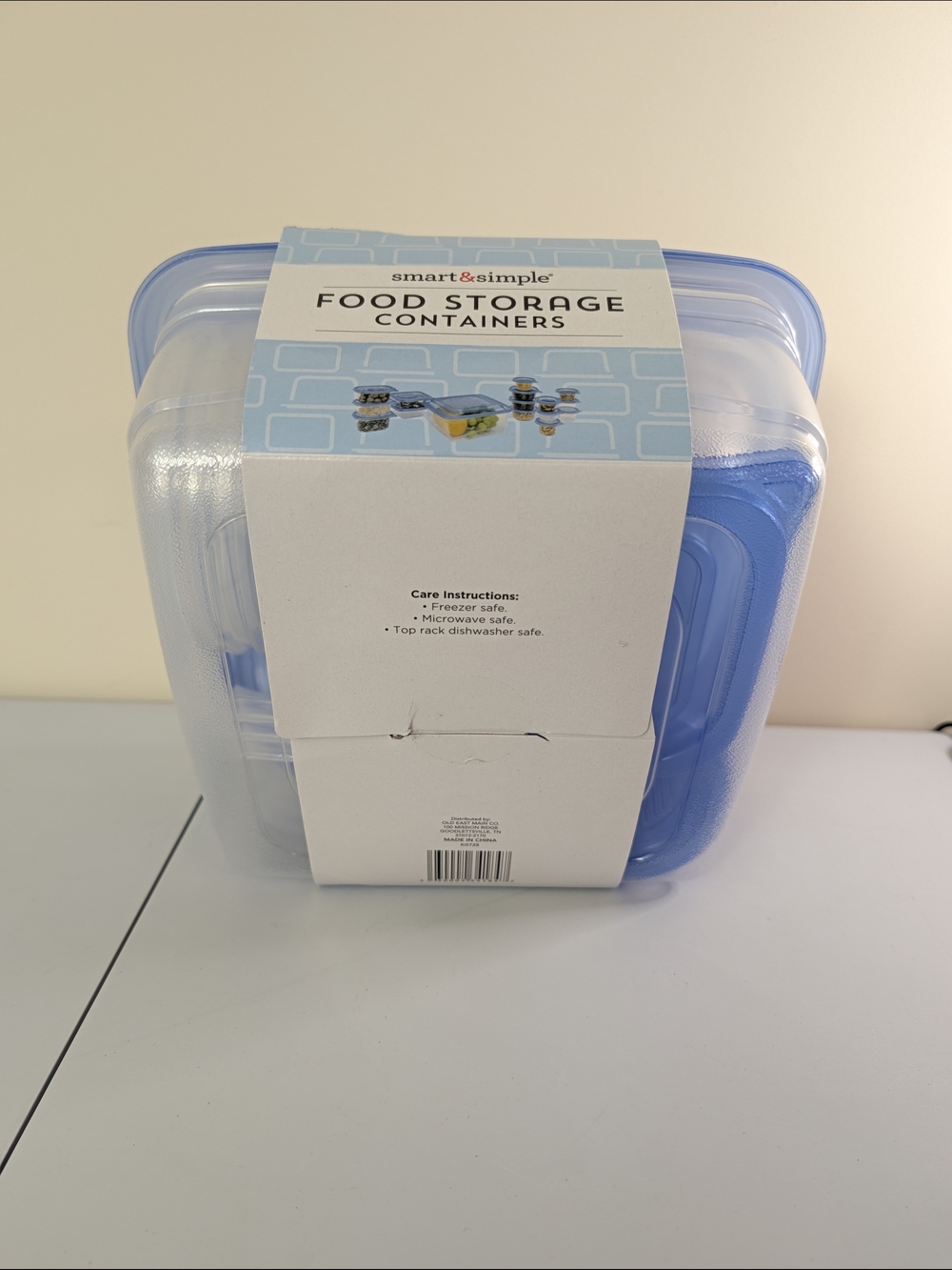 Blue Food Storage Container - Stackable Serving Lid - Picture 4 of 5